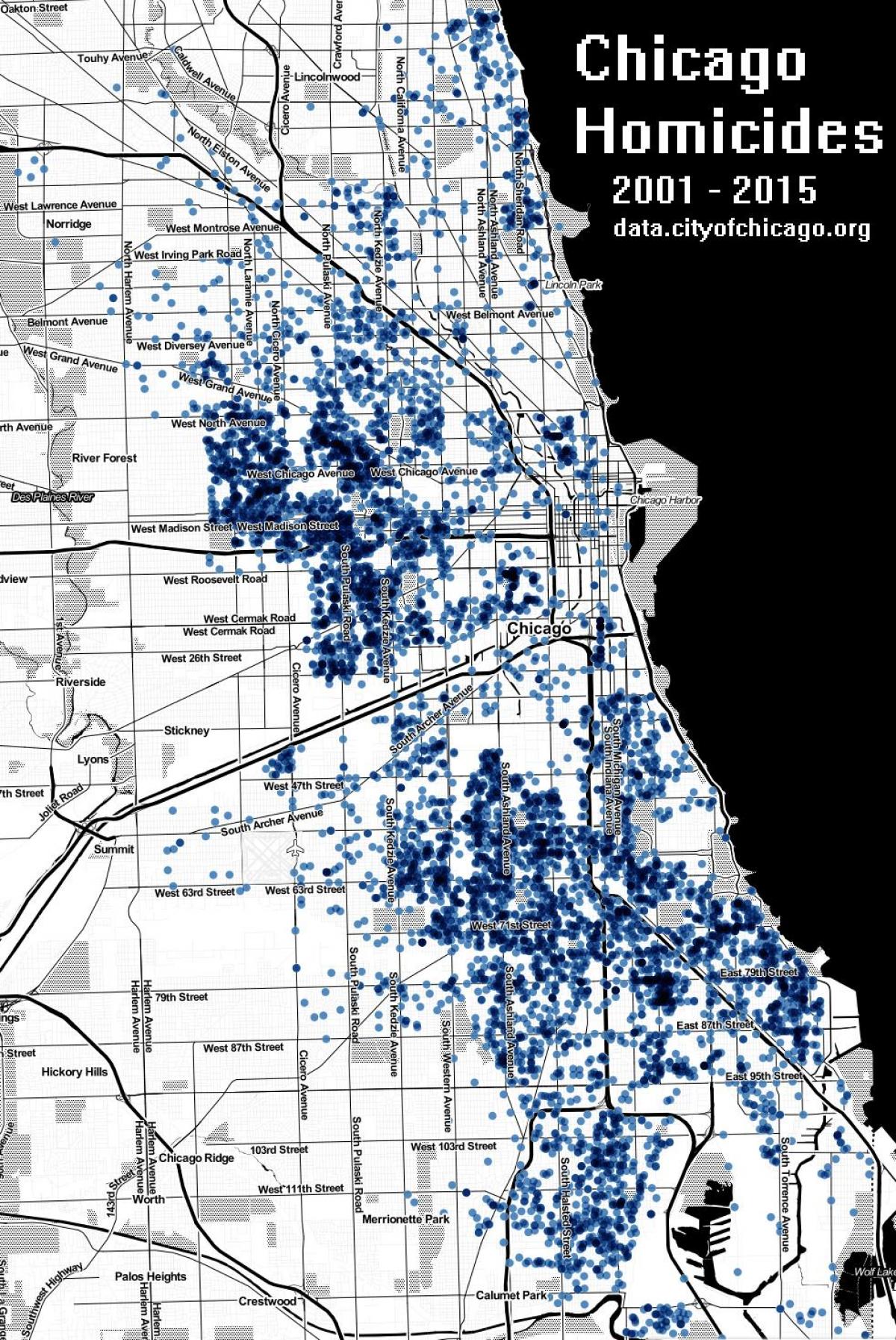 Chicago moord op kaart