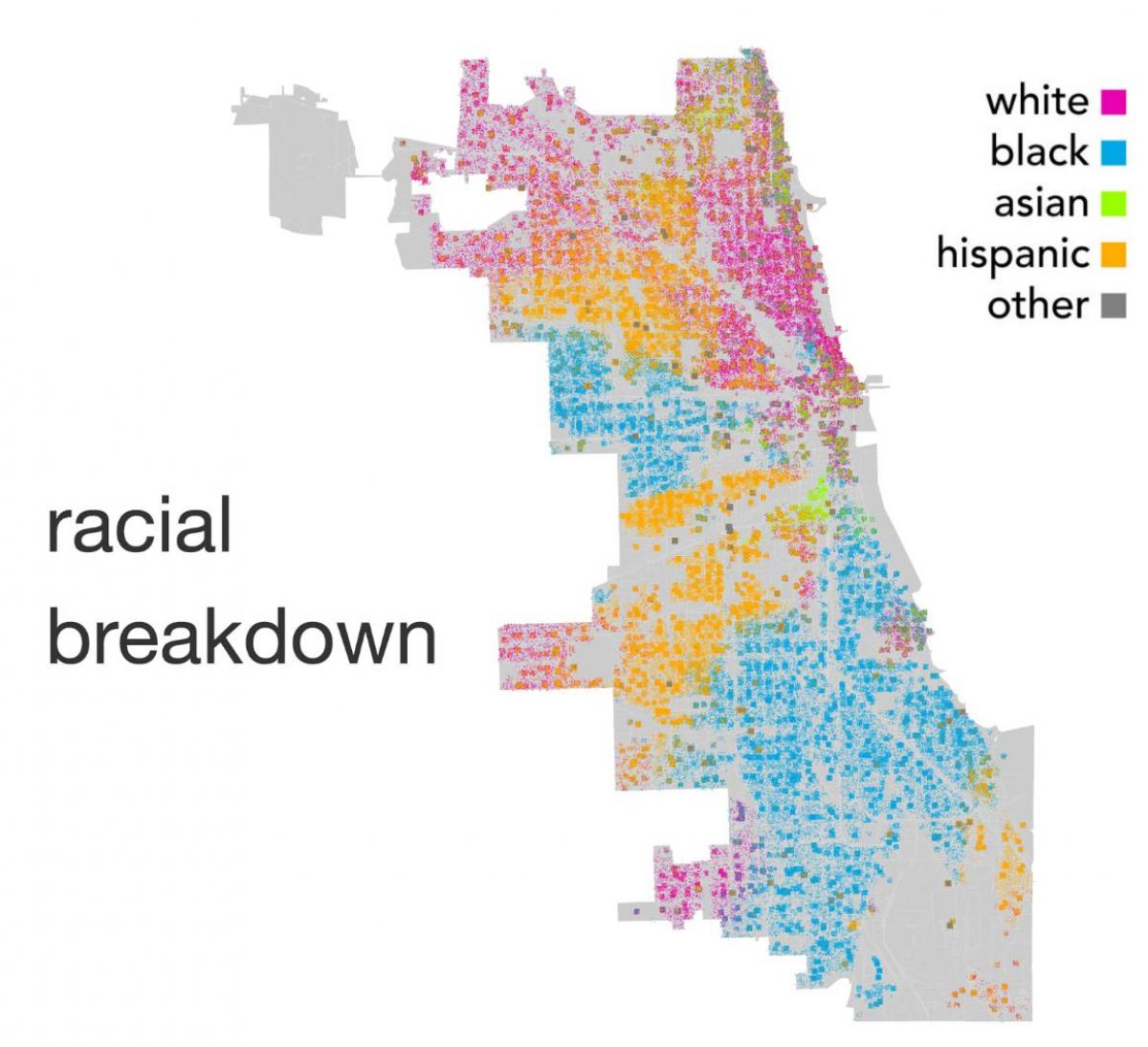 kaart van Chicago etniciteit