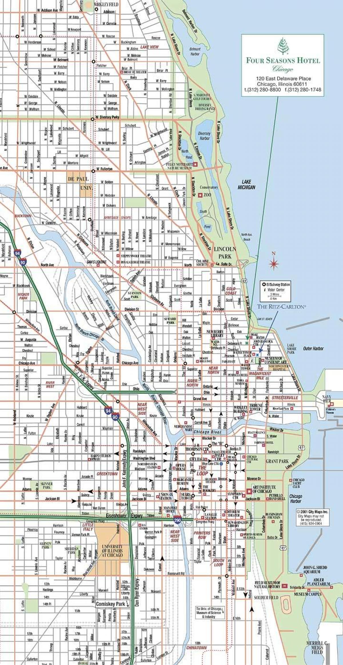 straat kaart van Chicago