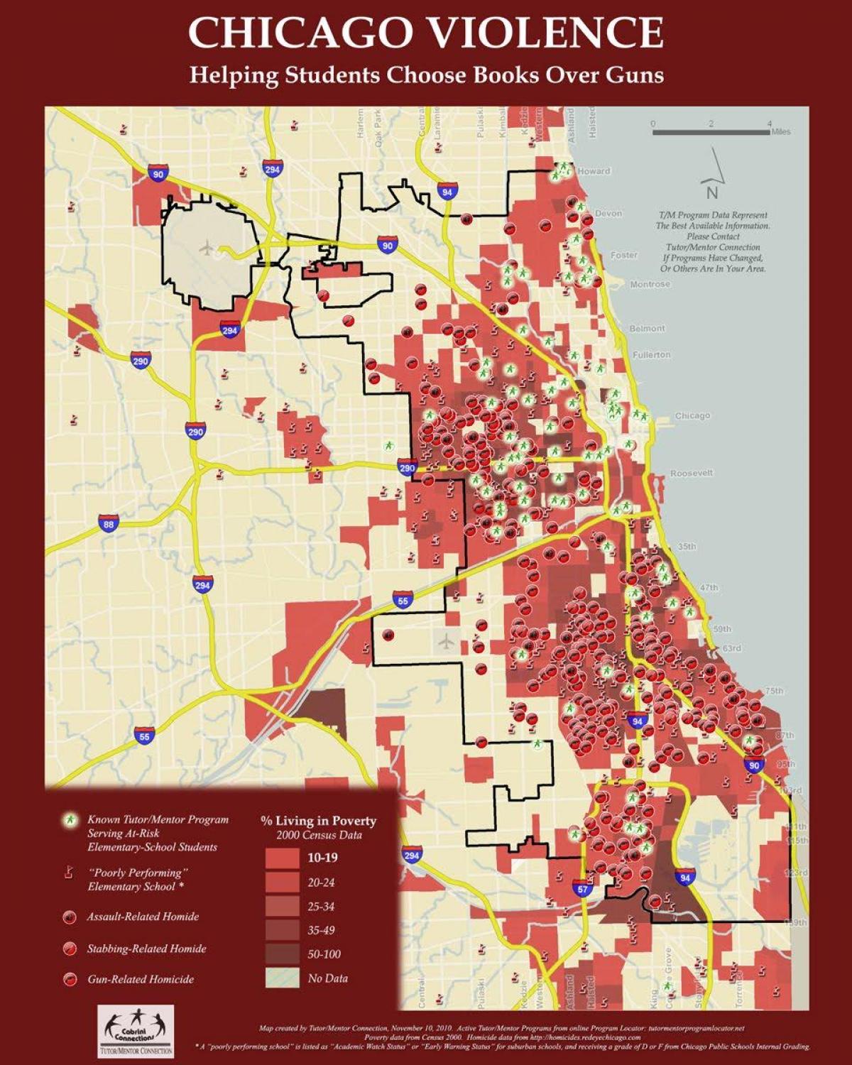criminaliteit kaart van Chicago