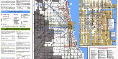 Bus routes Chicago kaart