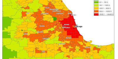 Demografische kaart van Chicago