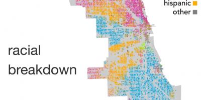Kaart van Chicago etniciteit