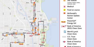 Chicago marathon kaart