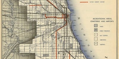 Kaart van Chicago metro