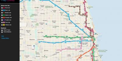 Chicago openbaar vervoer kaart