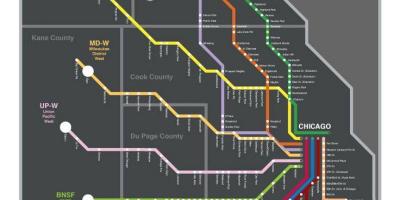 Metra Chicago kaart