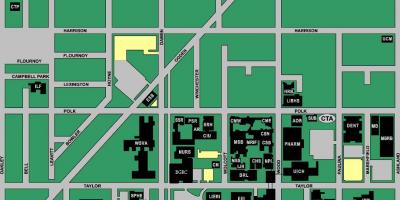 Kaart van UIC-west campus
